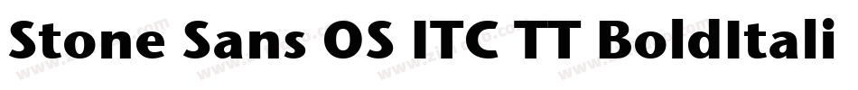 Stone Sans OS ITC TT BoldItalic字体转换